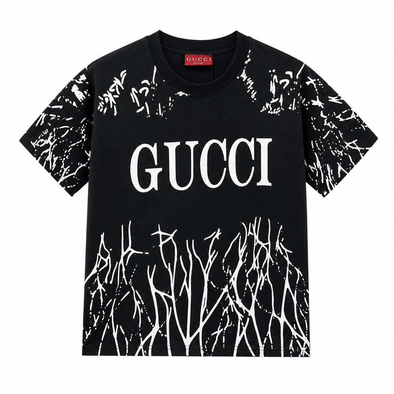 Gucci Luxury Black Graphic Print T-Shirt