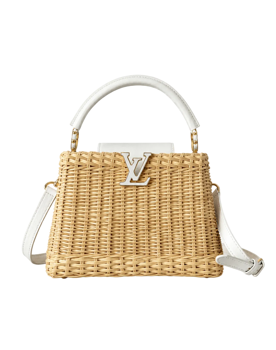 Elegant Woven Straw Top Handle Bag