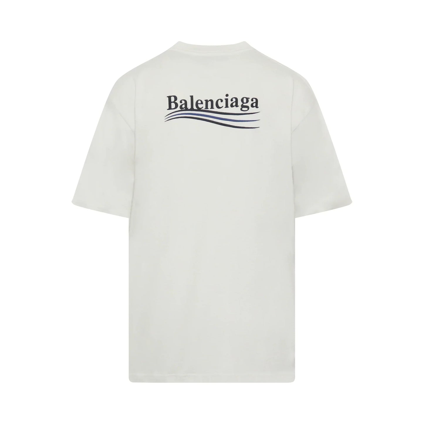 BALENCIAGA Political Campaign Oversized T-Shirt in White/Blue