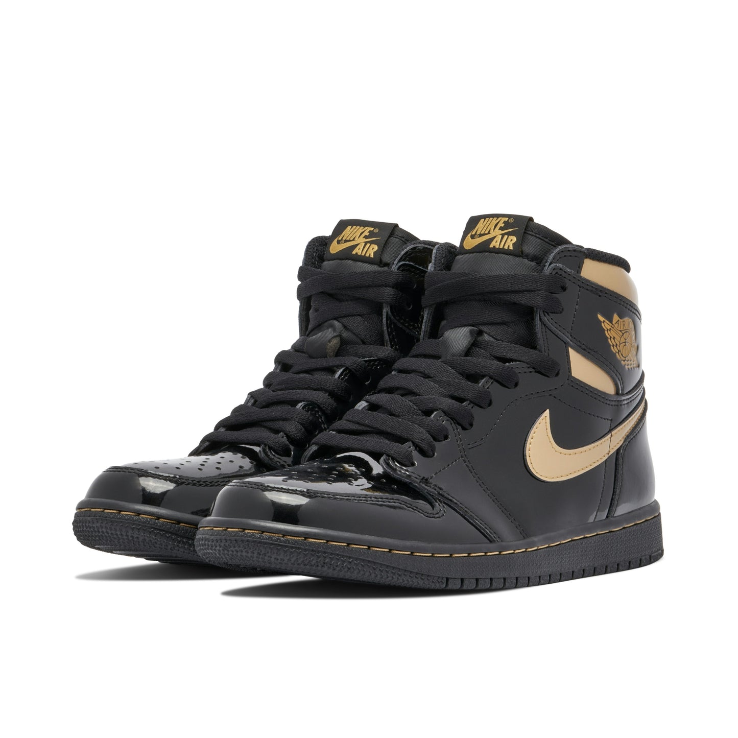 AIR JORDAN 1 HIGH OG PATENT BLACK GOLD