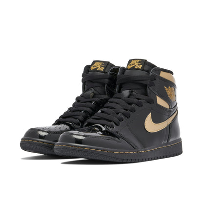 AIR JORDAN 1 HIGH OG PATENT BLACK GOLD