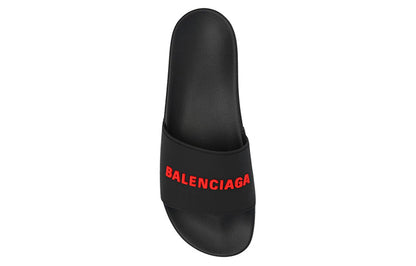 Balenciaga Pool Slides 'Black Red' 565826W1S801064 #