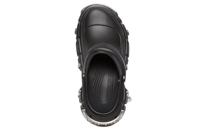 (WMNS) Balenciaga Hardcrocs Slide x Crocs 'Nero Silver' 687398W1S8N1081 #