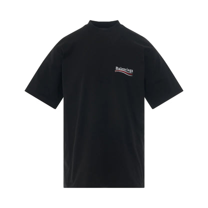 BALENCIAGA Political Campaign Oversized T-Shirt in Black