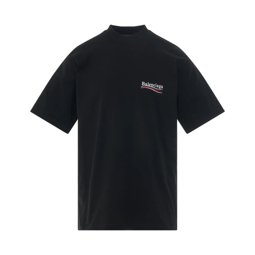 BALENCIAGA Political Campaign Oversized T-Shirt in Black