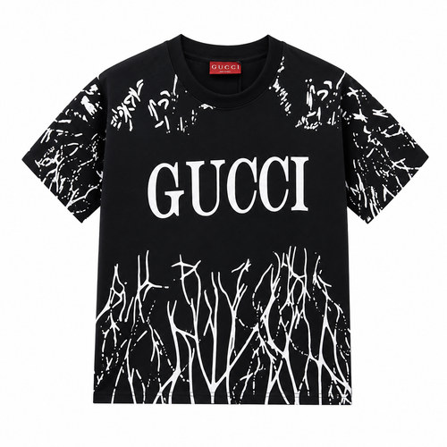 Gucci Luxury Black Graphic Print T-Shirt