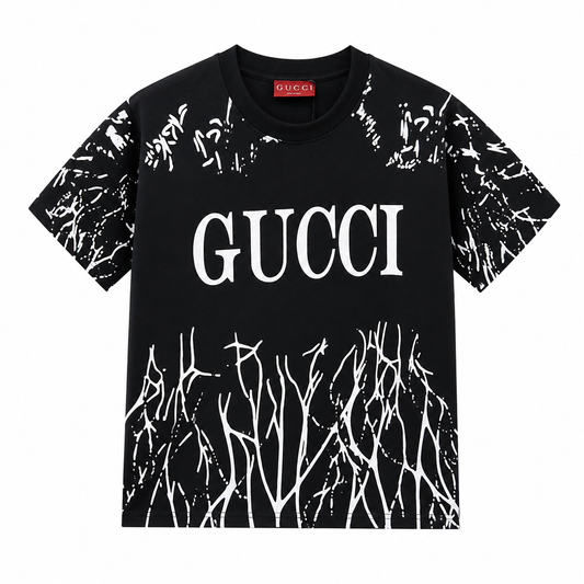 Gucci Luxury Black Graphic Print T-Shirt