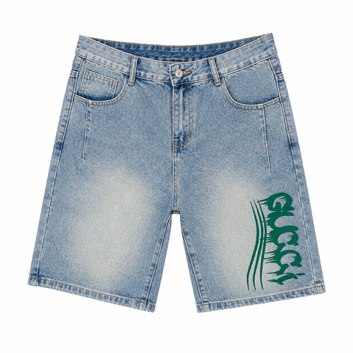 Premium Light Wash Denim Shorts