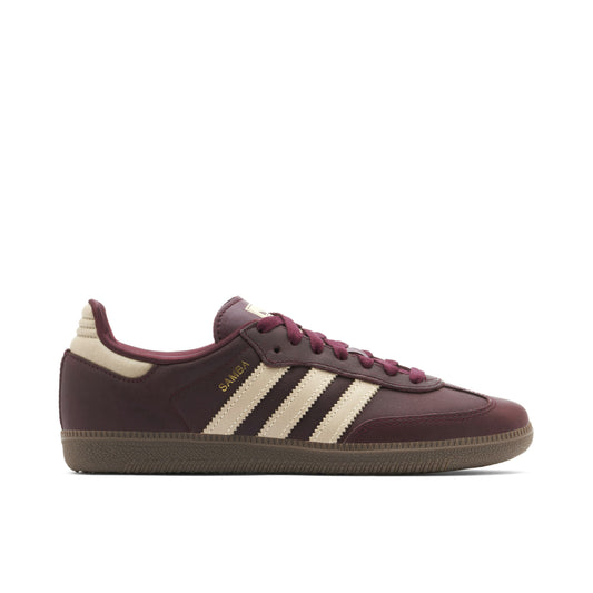 ADIDAS SAMBA OG MAROON CRYSTAL SAND WOMENS