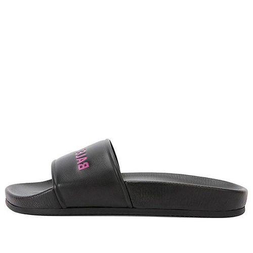 (WMNS) Balenciaga Alphabet Pattern Black Slippers 517226WAL001085 #